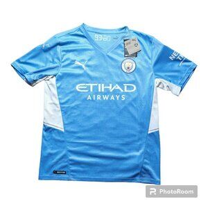 Brand New Manchester City Jersey  Color Blue Size L Large